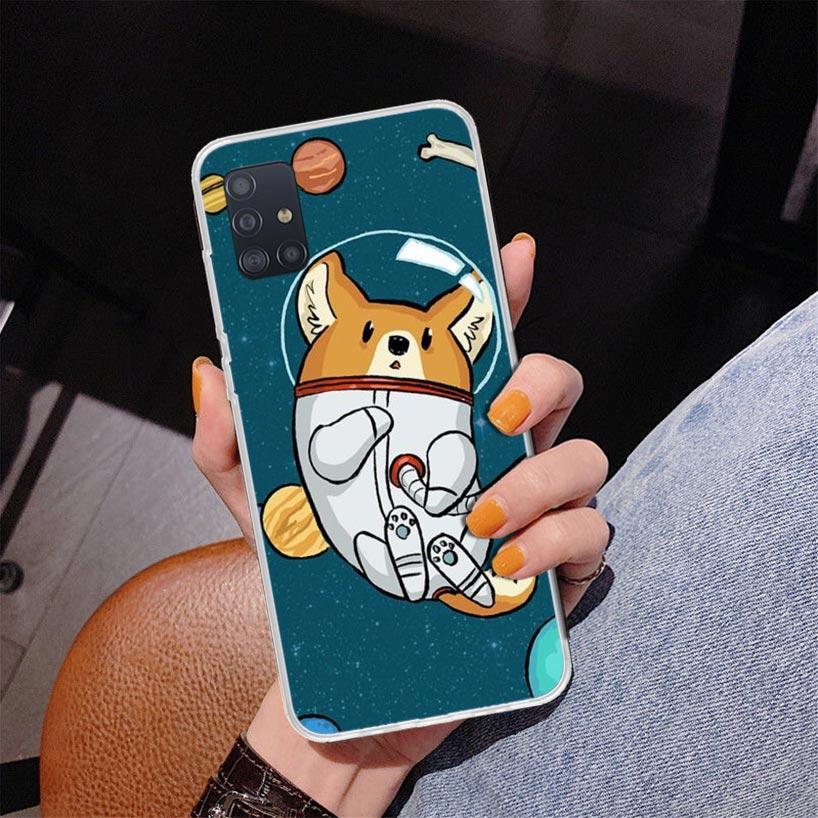 

Cartoon Corgi Cute Dog Phone Case For Samsung Galaxy A52 A32 A22 A12 A51 A31 A50S A30S A20S A10S Note 20 Ultra 10 Plus S10 A72 A Samsung A12 5G