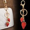 Fashionable Strawberry Pendant Keychain For Women Girls Cute Trendy Charm Keyring Car Key Ring Backpack Decoration Gifts