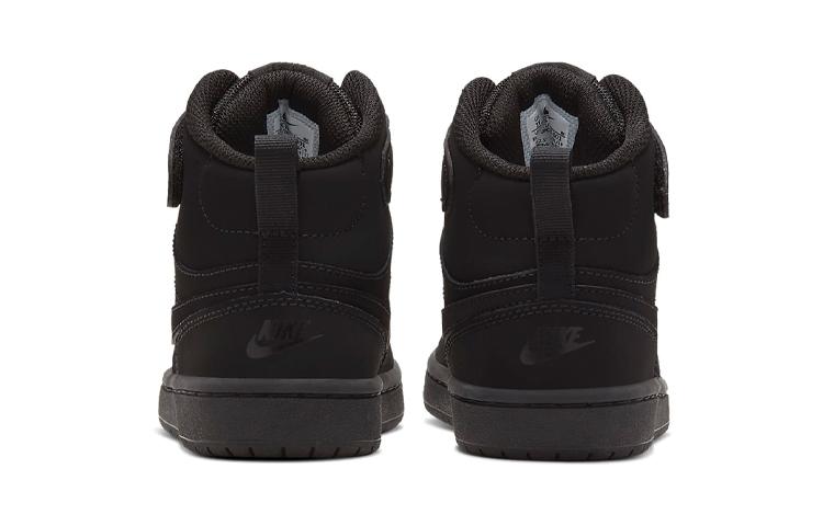 Nike Court Borough 2 Comfortable High Top Kids' Skateboarding Shoes Matte Black Children Aged 3 7 Years Old CW5868-001