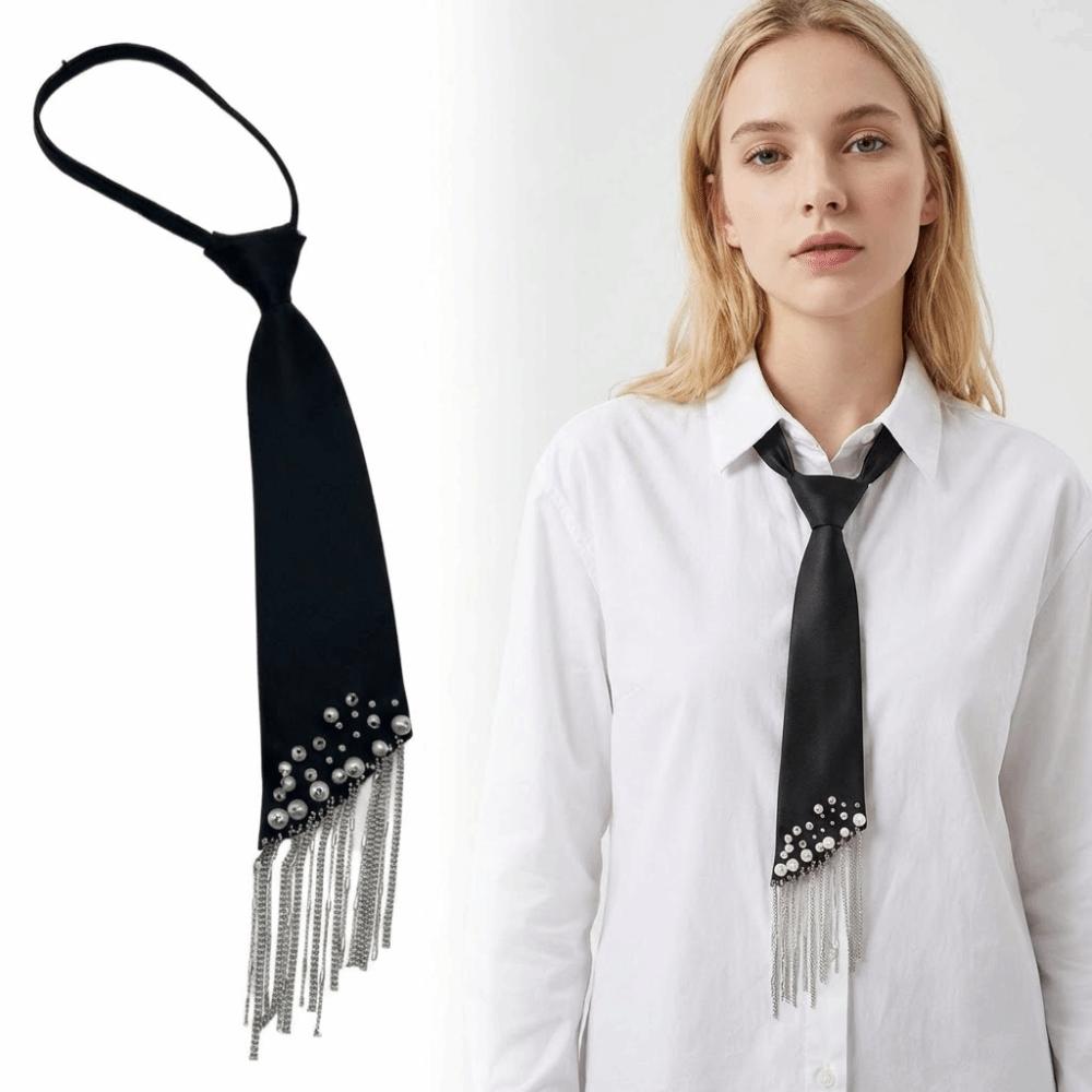 Adjustable Lazy Person Neck Tie Korean Style Pre Tied Neck Tie Elegant Shirt Tie  JK