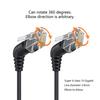 Cat6A Ethernet Cable 10Gbps 500MHz 360 Degree Rotatable Cat6A Networking Internet Lan Cord for PC Routers RJ45 Cable