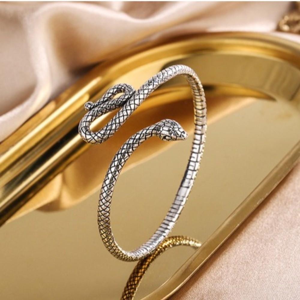 Retro Snake Shape Bracelets Simple Bracelets Trend Opening Bangles  Jewelry Gifts