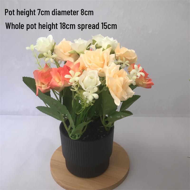 Small Silk Carnation Decorative Flower In Pot for Living Room, Coffee Table, or Dining Table Arrangement