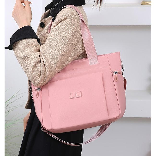 Women’s Large Capacity Nylon Tote Bag Waterproof Shoulder Handbag Casual Crossbody Bag Multi Pocket Travel Work Shopping Purse