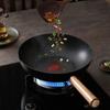 LANMI 28/30cm Non-stick Woks Low-smoke Black Skillet Titanium Crystal Coated Frying Pan Home Oil Control Healthy Light Meal Pots