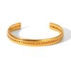 18K Gold-Plated Stainless Steel Bangle: Stylish, Non-Fading Women's Jewelry
