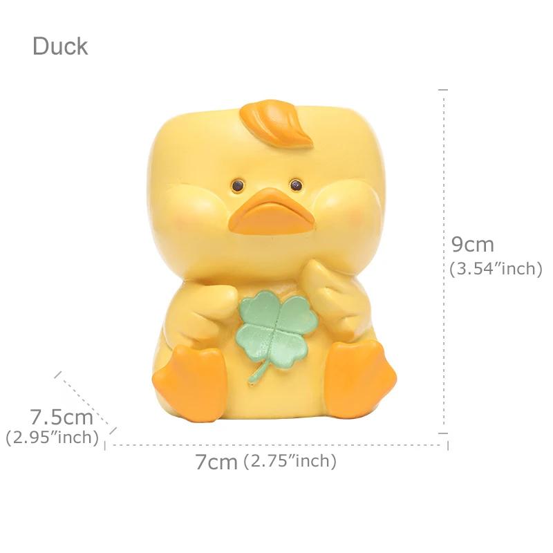 Cute Animal Planter for Succulents Plants, Resin Flower Pots Multifunctional Container Pencil Holder, for Home Office Decoration