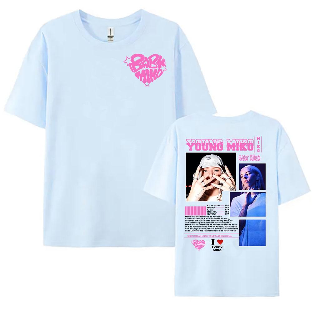 WASSUP Single NEW Tshirt Young Miko Singer Printing Tshirts Cotton Round Neck Female T Shirt Casual Women Unisex Clothing Tee