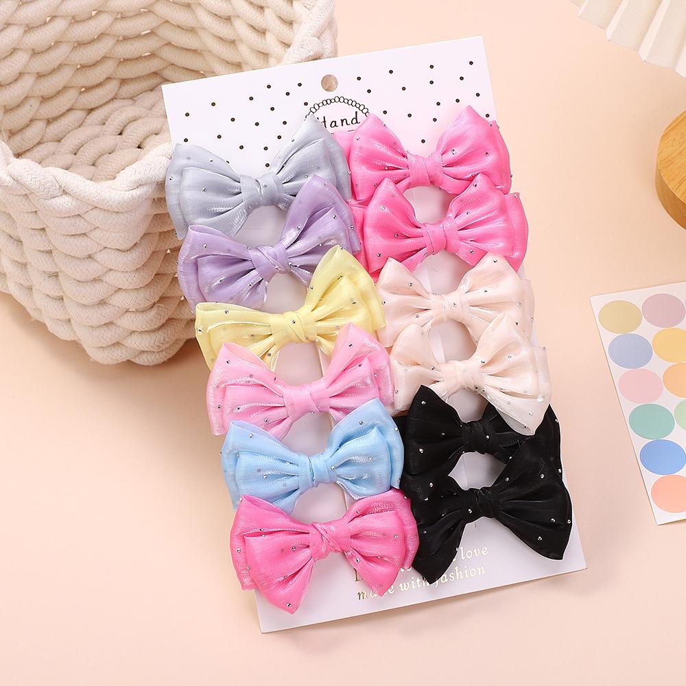 

2PCS Cute Hairpins Princess Mesh Fashion Solid Butterfly Lovely Girls Children Headwear Hairgrip Hair Clips Hair Accessories