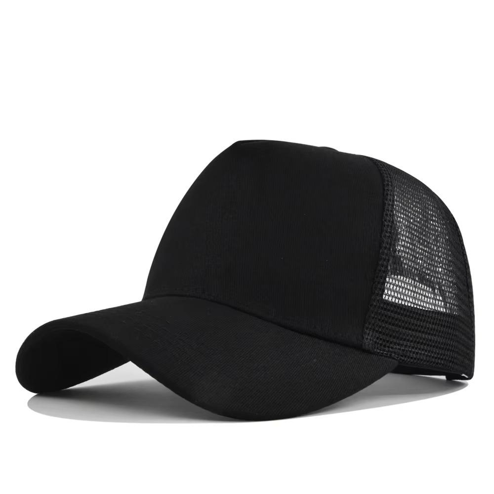 Fashion 5 Panels Baseball Cap Solid Color Mesh Cap Breathable Sun Hats