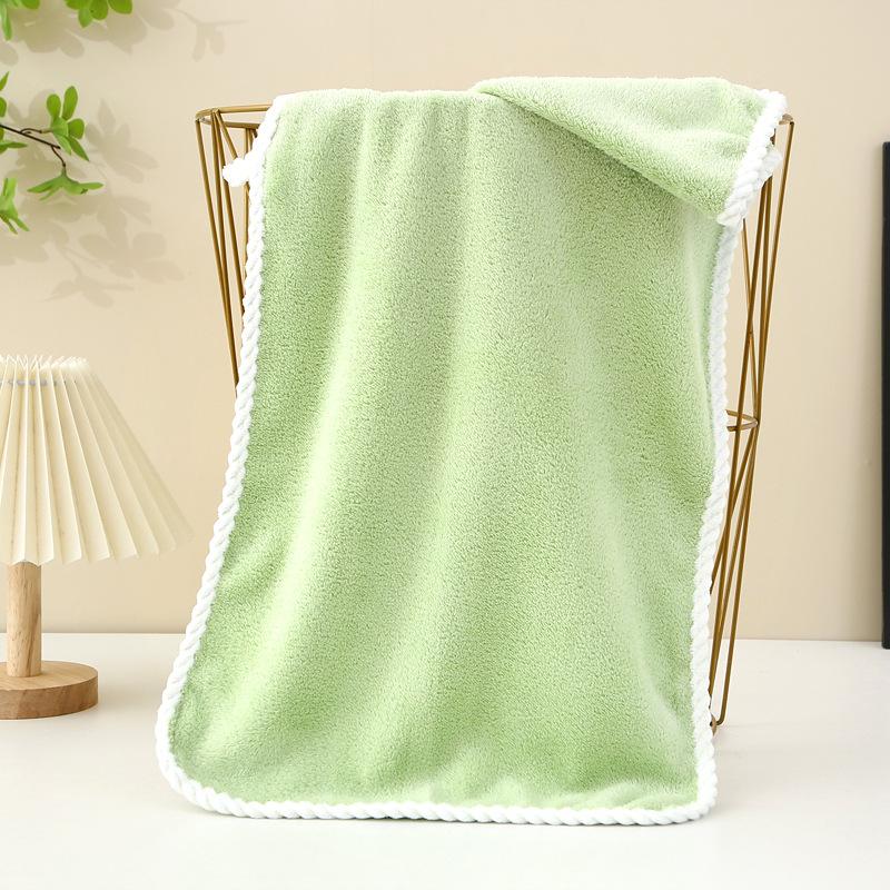 Towel High-density coral fleece towel Bath towel Square towel Water-absorbing quick-drying towel