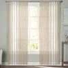 Khaki Striped Country Farmhouse Voile Sheer Curtains Living Room Window Chiffon Tulle Curtain Kitchen Bedroom Drapes Home Decor