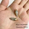 Natural Flash Labradorite Stone Charm Pendant Healing Semi-precious Stone Connector for Jewelry Making Necklace Accessories Gift