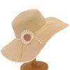Women's Fashionable Summer Large Brim Straw Hat for Sun Protection and UV Resistance, Beach and Seaside Sunshade, Foldable Sun Hat