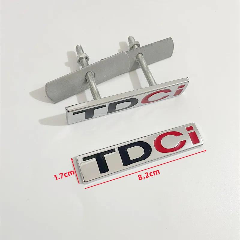 AAANW1 New 3D Metal Logo TDCI Car Front Grill Emblem Trunk Decal For Ford Fcous Mondeo C Max Fusion Fiesta TDCI Sticker Accessories