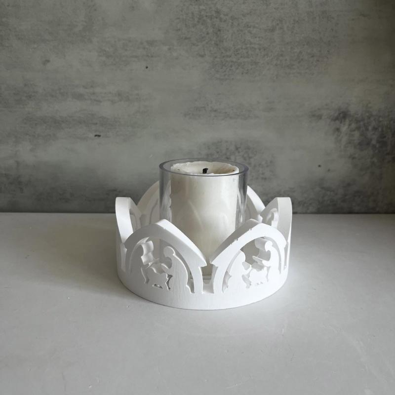 Kerzenständer Silikonform Kerzenbasisform Leicht zu entformen Hohlkerzenhalterform Ornament Heimdekorationen Form