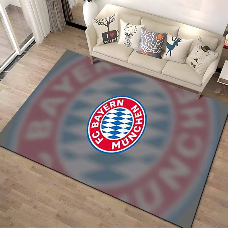 Tappeto Logo FC Bayern Monaco Tappeto antiscivolo adatto per divani in soggiorno e camera da letto.