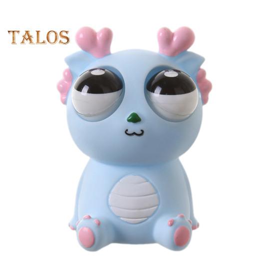 

Игрушка-дракон с выскакивающими глазами, снимающая беспокойство и стресс, сидящая, мультяшная, сжимающая сенсорная игрушка для детей, подростков и взрослых, мягкий мяч для снятия стресса, игрушка-животное синий