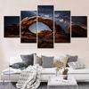 5 Pieces Landscape Canvas Painting Nature Milky Way Arch Arches National Park Wallpaper Home Decor Picture Print Living Room No Frame