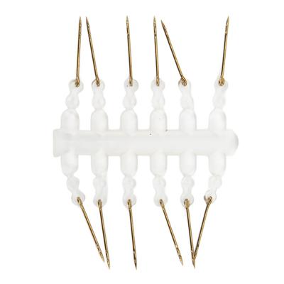 12Pcs Stainless Steel Carp Fishing Hooks Fishing Straight Handle Hook with Silicone Ring