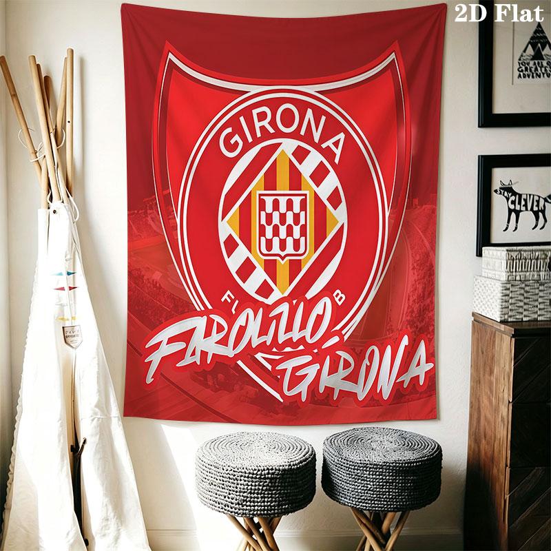 Girona FC poster Wall Hanging Printed Fabric Blanket Decorative Tapestries for Bedroom Living Room Home Decor