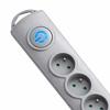 Qoltec Surge Protector Power Strip | 8 Sockets | 2.5m | Gray