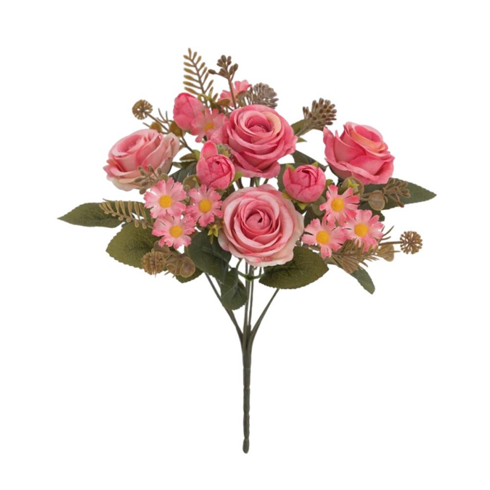 

Silk Petals Rose Artificial Flowers Multicolor Decorative Flower Faux Daisy Flower Party Supplies