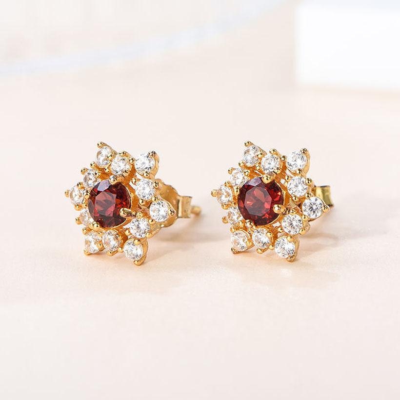 Beautiful Party Gifts Flower Earrings Multi Colors Flowers Silver Stud Earring for Women
