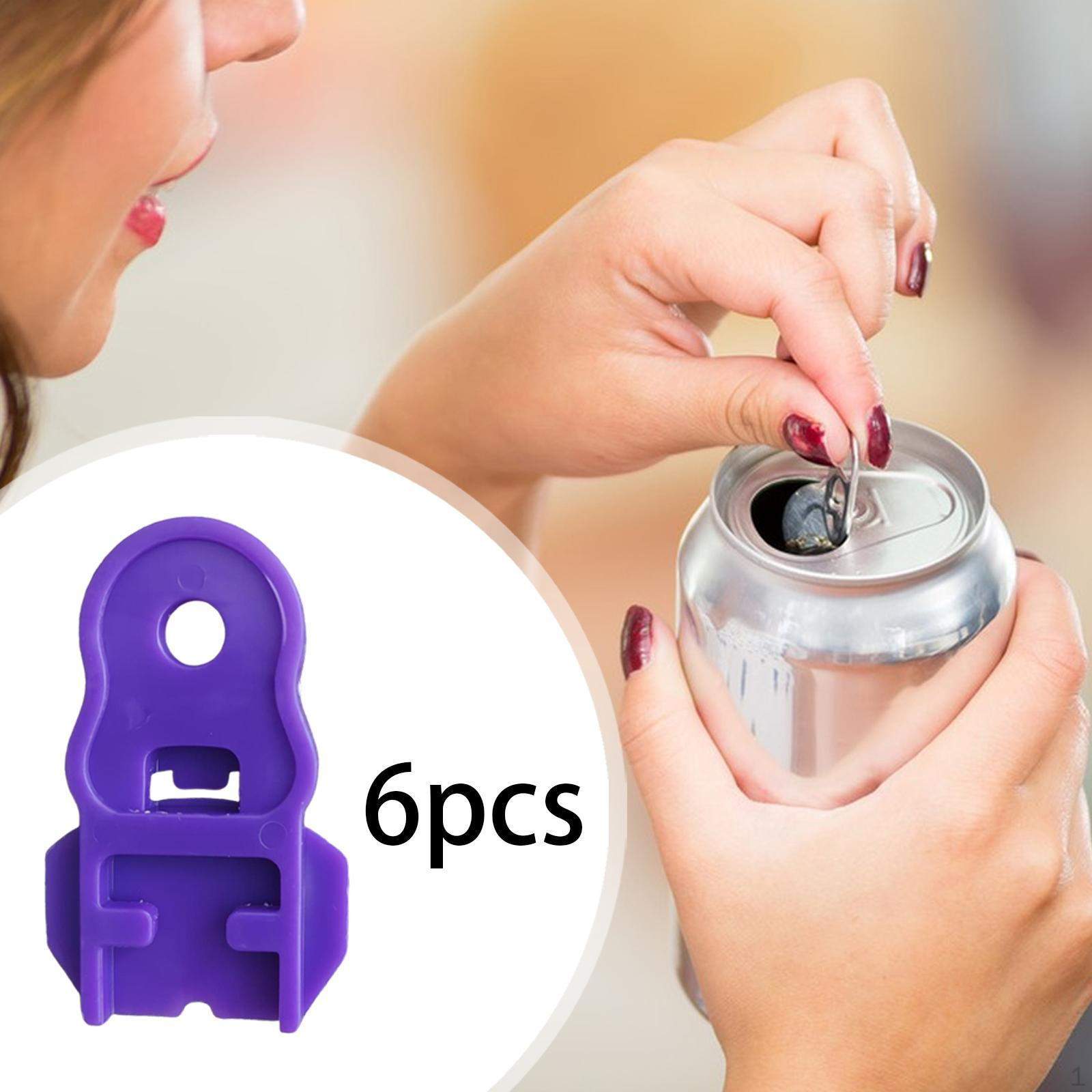 

6Pcs Beverage Can Opener Complete Cover Lightweight Drink Protector Cap for Picnic Beach Фіолетовий