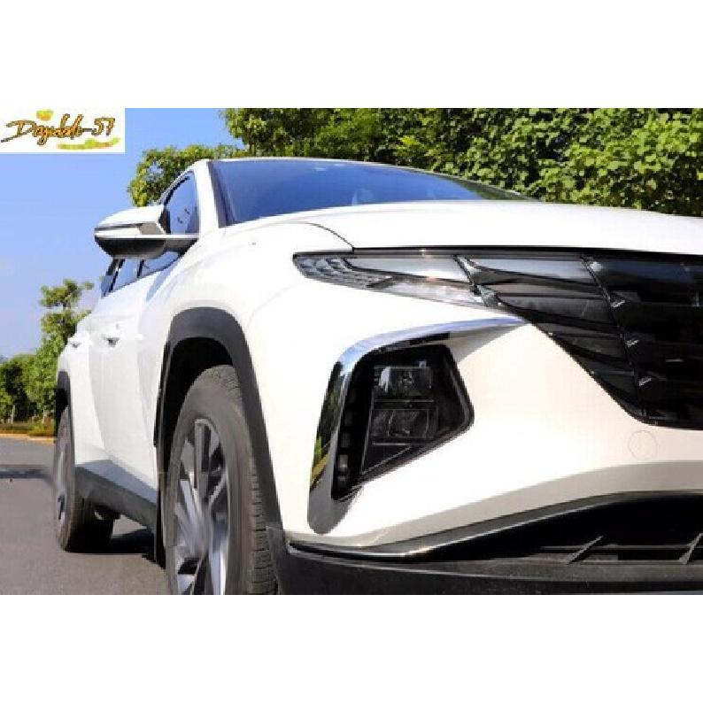 For Hyundai Tucson -24 Chrome Style Headlight Cover Front Lamp Trim Bezel