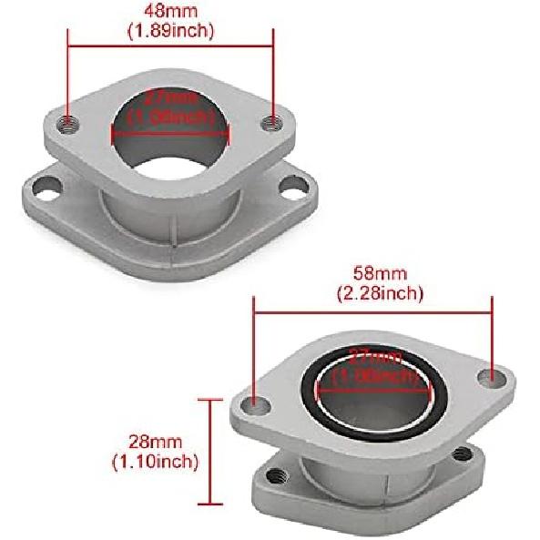 YAEGER Карбюраторный фланец Впускной адаптер Коллекторный патрубок Подходит для Suzuki GS125 GN125 Карбюратор Впускной коллектор Патрубок Соединитель