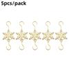 5/10pcsChristmas Snowflake Hooks Holiday Party Christmas Tree Decorations Hooks Fireplace Door Christmas Socks Christmas Balls G