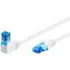 GOOBAY Câble Ethernet Cat6a 3m Non Blindé Blanc 1x RJ45 Coudé
