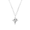 European Retro Zircon Stainless Steel Necklace: High-End Cross-Border Clavicle Chain