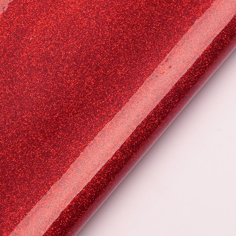 Non-Shedding Soft Glitter PU Leather Fabric Mirror Finish