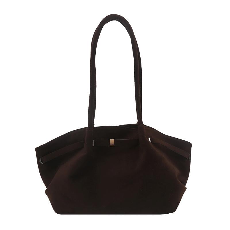 Women Suede Dumpling Tote Bag, Luxury Handbag, Single Shoulder Crossbody Bag