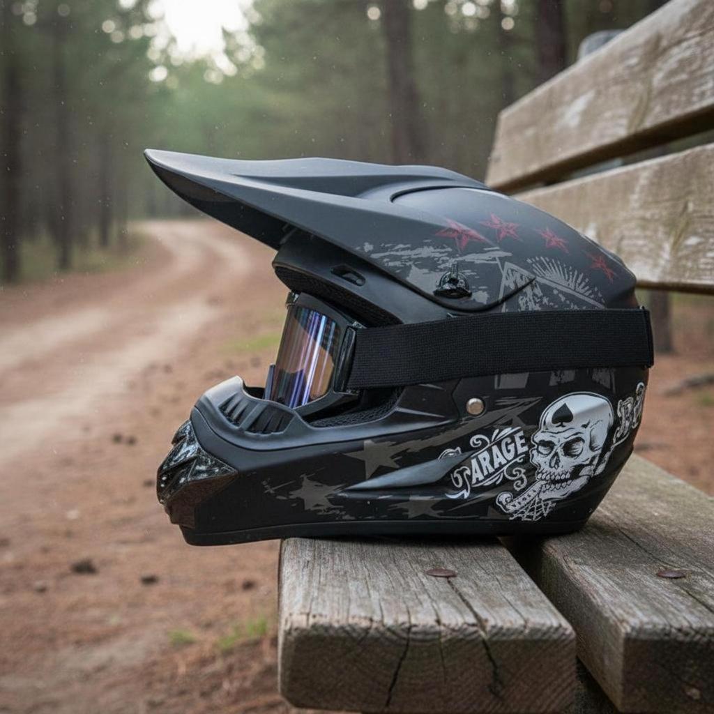 Children's Full Face Cycle Helmet MultiSeason Al Motocross Ventilation