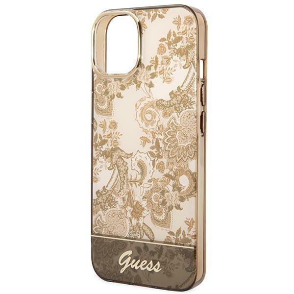 Guess Guhcp14Mhgplhc Iphone 14 Plus / 15 Plus 6.7 Ochre Hardcase Porcelain Collection