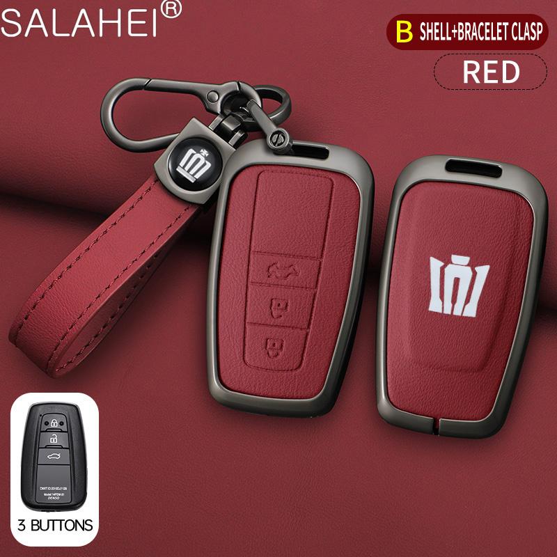 Zinc Alloy Car Key Case Cover Shell Holder For Toyota Corolla Prius RAV4 Crown Hilux Fortuner Camry Land Cruiser Prado CHR Altis