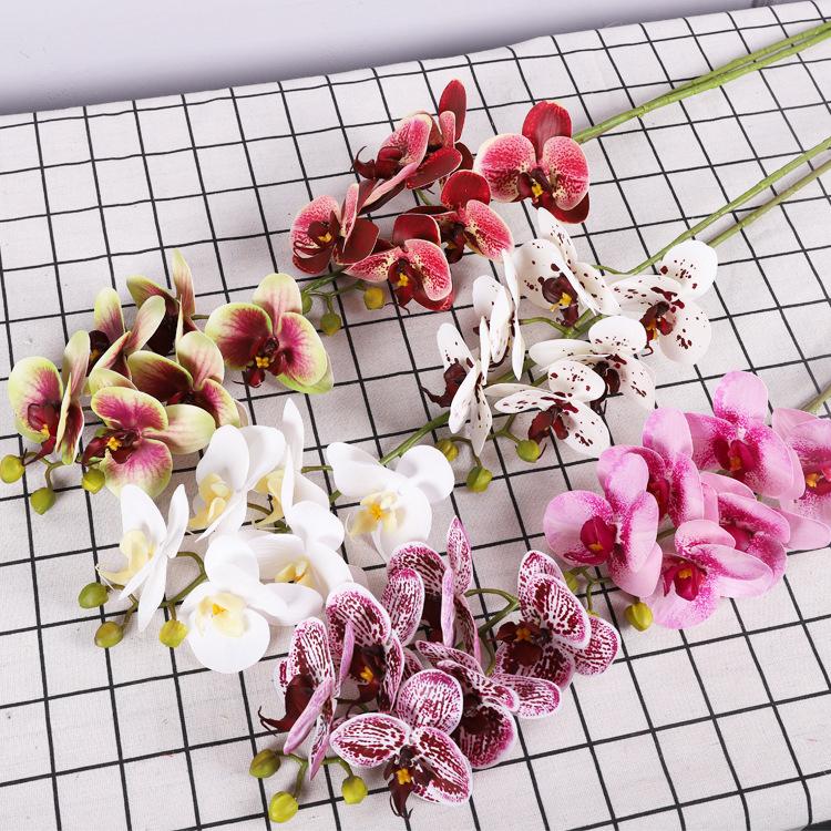 Realistic feel simulation Phalaenopsis hotel tape artificial flower ornament home, Phalaenopsis simulation flower