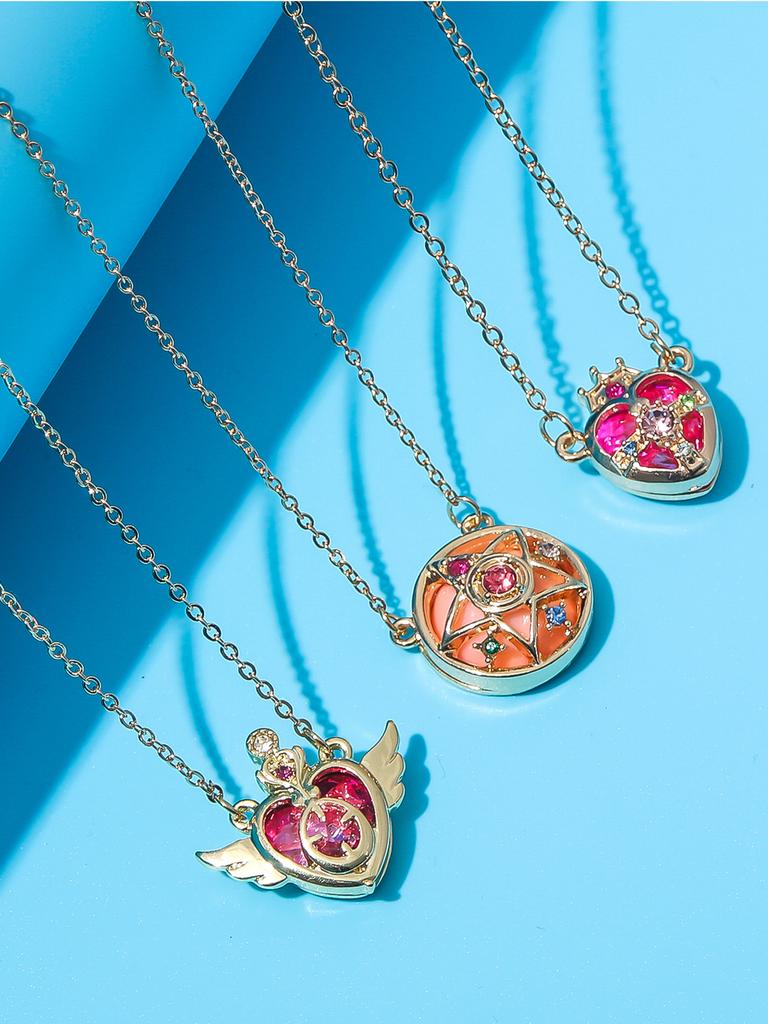 Anime Sailor Moon Necklace Magic Girl Tsukino Usagi Cosplay Pendant Necklace For Fan Gift Cute Girls Jewelry Accessories Gift