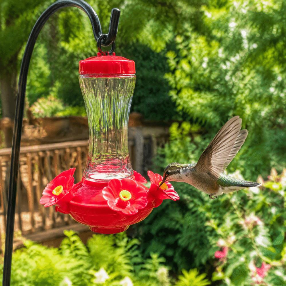 24pcs Red Color Hummingbird Feeder Replacement Flowers Bird Feeder Replacement