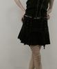 Carter Corset Pleated Low Skirt - Black