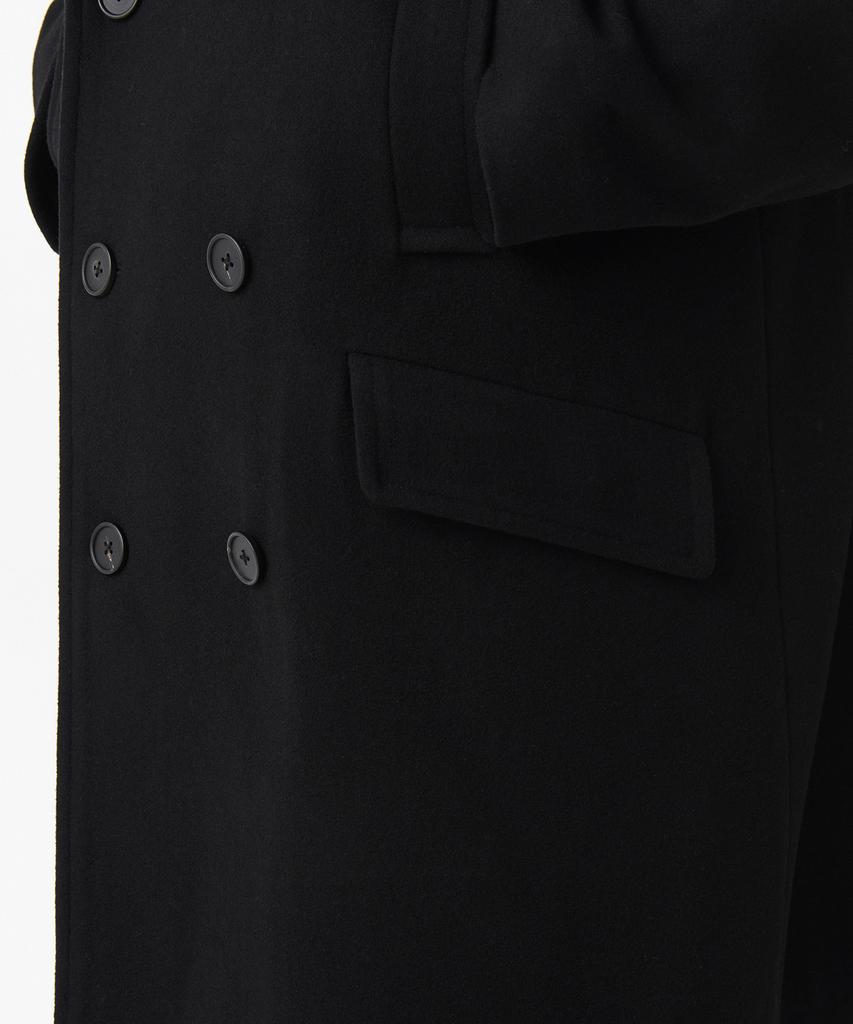 Musinsa Standard Wool Blend Extra Oversized Peacoat [Black]