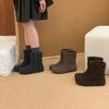 Women's Fashion Lightweight Height-enhancing Soft Sole Winter Warm Fur One Snow Boots Velvet Lined Non-slip Casual Sports Cotton Boots