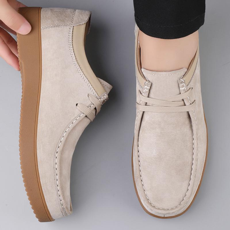 Cross Genuine Leather Men's Loafers - Retro, Soft Sole, Breathable, Trendy, Versatile Casual Shoes (Available in Sizes 45-47)