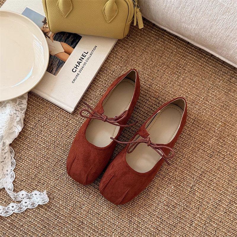 

Design Women Mary Jane Shoes Fashion Shallow Slip On Shoes Spring Autumn Ladies Outdoor Party Dress Ballet Flats Shoes 35 красный