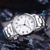 Fashion Men Quartz Watch Luxury Silver Band Analog Watch for Mens Clock Reloj Hombre