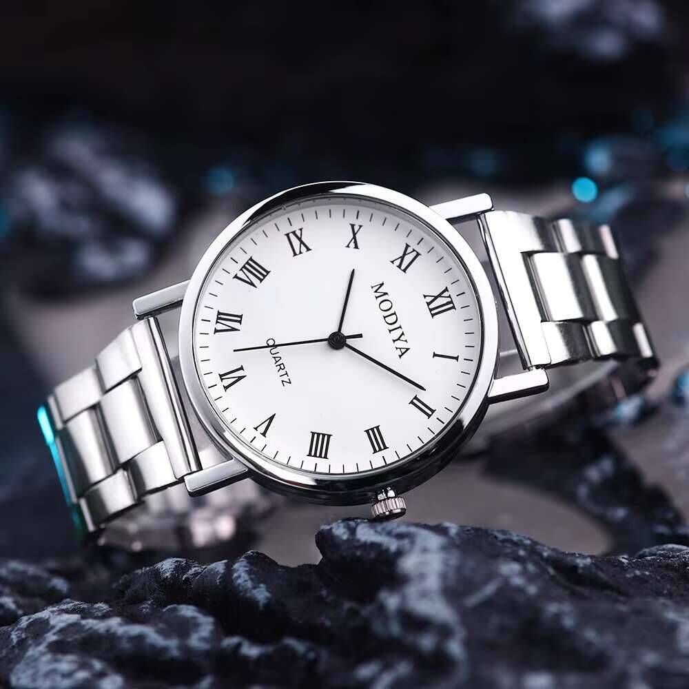 Fashion Men Quartz Watch Luxury Silver Band Analog Watch for Mens Clock Reloj Hombre