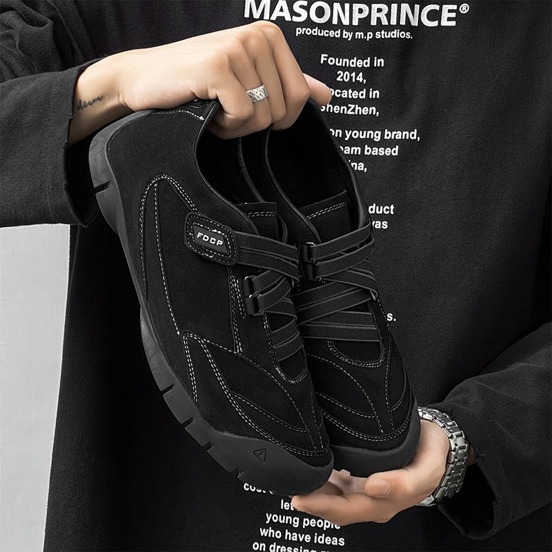 Fashion Lightweight Men's Casual Leather Shoes Comfortable Walking Shoes Daily Wear Hiking Shoes Leisure Walk Treking Footwear Sneakers